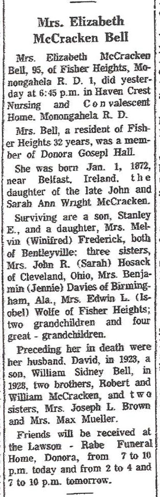 Elizabeth McCracken Bell obituary